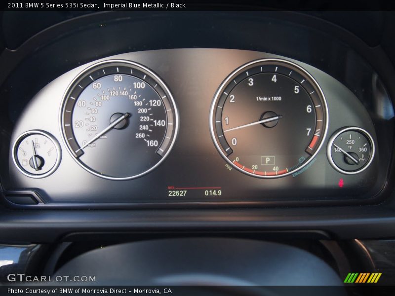 Imperial Blue Metallic / Black 2011 BMW 5 Series 535i Sedan