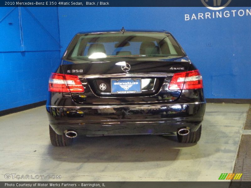 Black / Black 2010 Mercedes-Benz E 350 4Matic Sedan