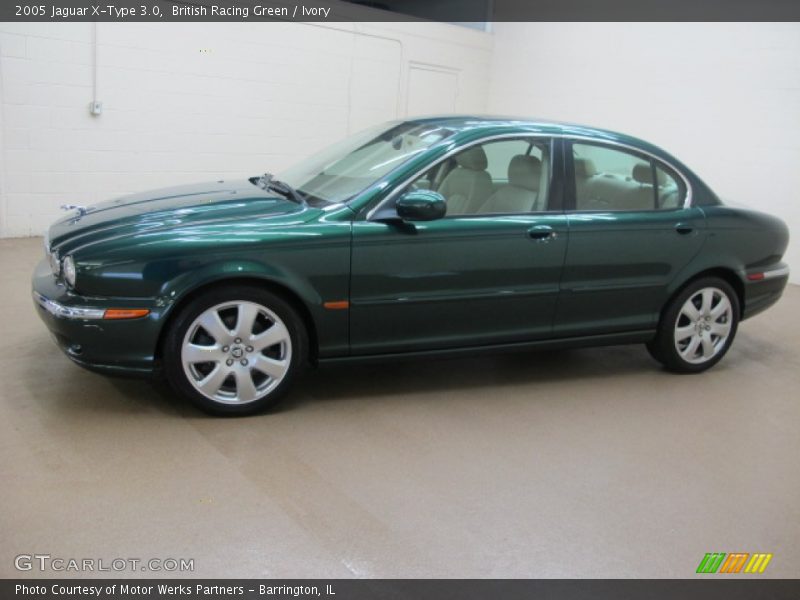 British Racing Green / Ivory 2005 Jaguar X-Type 3.0