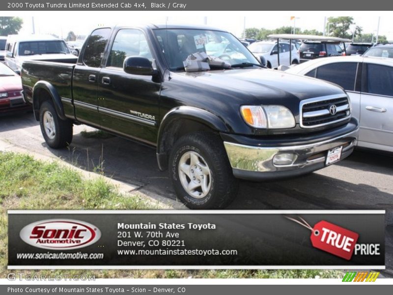 Black / Gray 2000 Toyota Tundra Limited Extended Cab 4x4