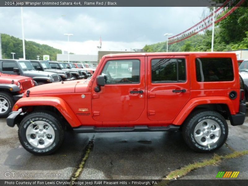  2014 Wrangler Unlimited Sahara 4x4 Flame Red