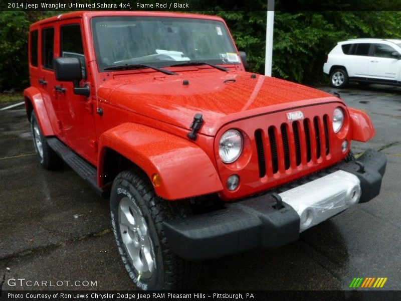 Front 3/4 View of 2014 Wrangler Unlimited Sahara 4x4