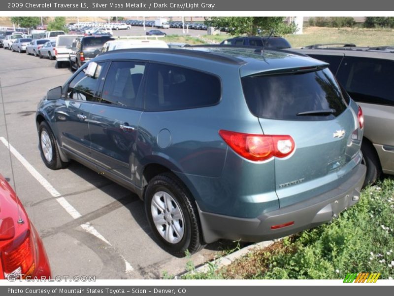 Silver Moss Metallic / Dark Gray/Light Gray 2009 Chevrolet Traverse LS