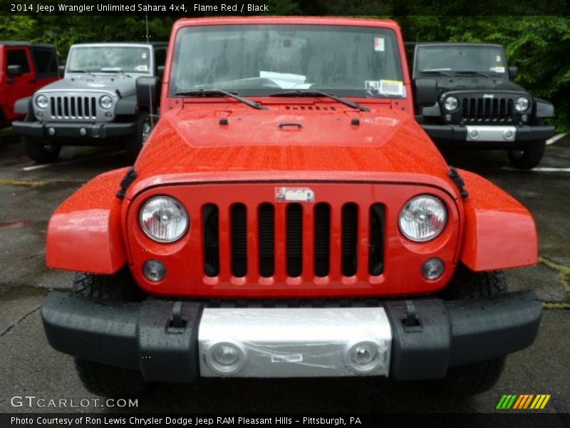 Flame Red / Black 2014 Jeep Wrangler Unlimited Sahara 4x4