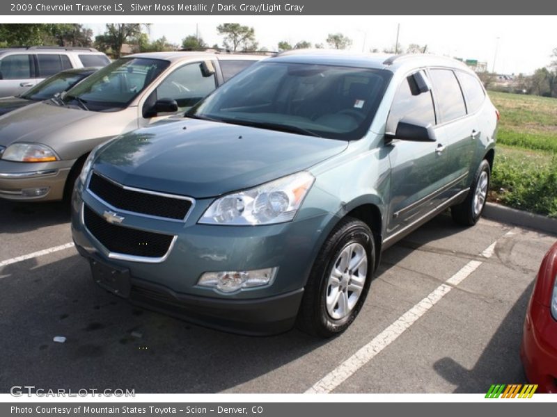 Silver Moss Metallic / Dark Gray/Light Gray 2009 Chevrolet Traverse LS