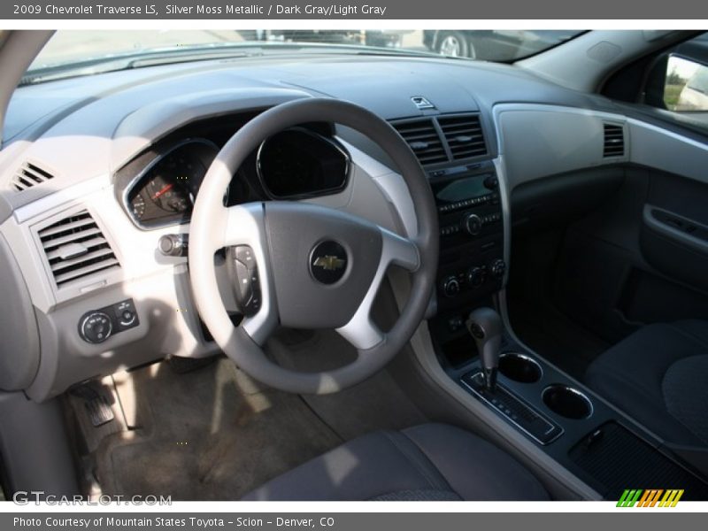 Silver Moss Metallic / Dark Gray/Light Gray 2009 Chevrolet Traverse LS