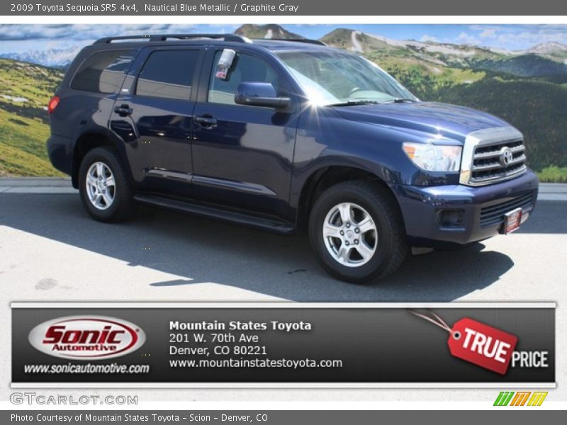 Nautical Blue Metallic / Graphite Gray 2009 Toyota Sequoia SR5 4x4