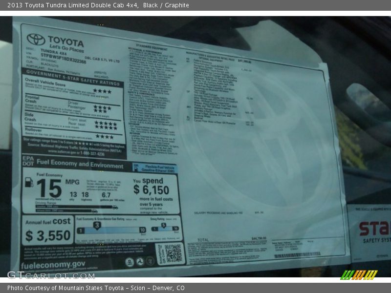 Black / Graphite 2013 Toyota Tundra Limited Double Cab 4x4
