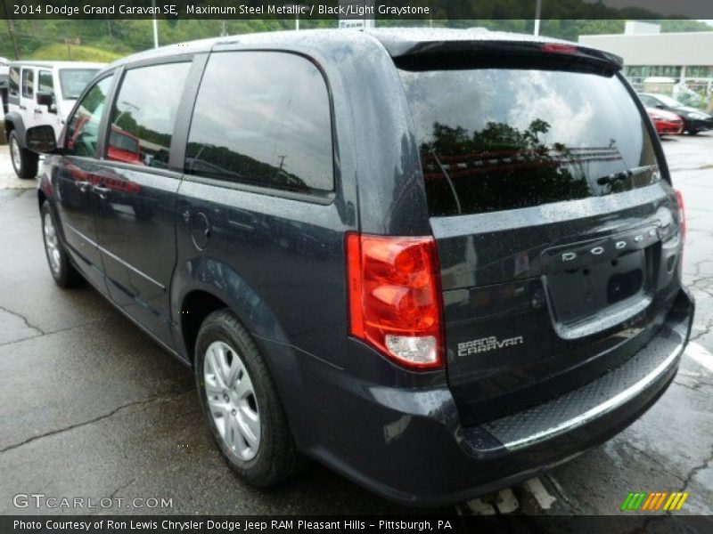 Maximum Steel Metallic / Black/Light Graystone 2014 Dodge Grand Caravan SE