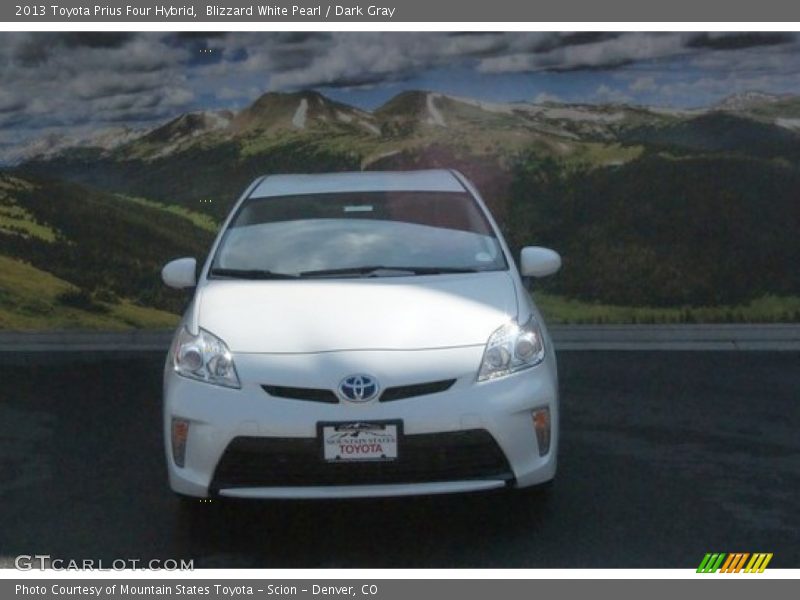 Blizzard White Pearl / Dark Gray 2013 Toyota Prius Four Hybrid