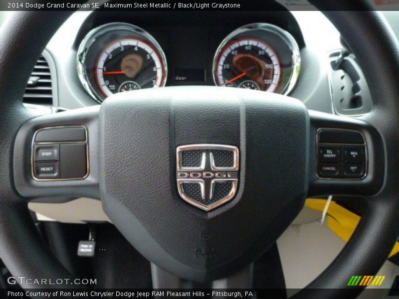 Maximum Steel Metallic / Black/Light Graystone 2014 Dodge Grand Caravan SE