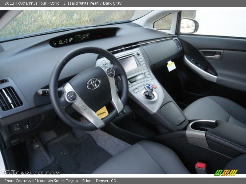 Blizzard White Pearl / Dark Gray 2013 Toyota Prius Four Hybrid