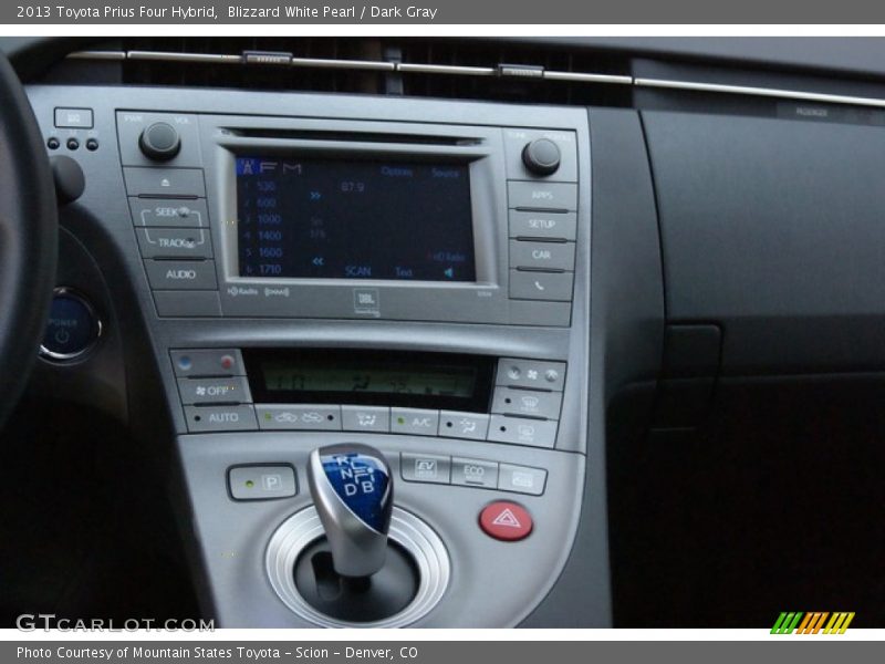 Blizzard White Pearl / Dark Gray 2013 Toyota Prius Four Hybrid