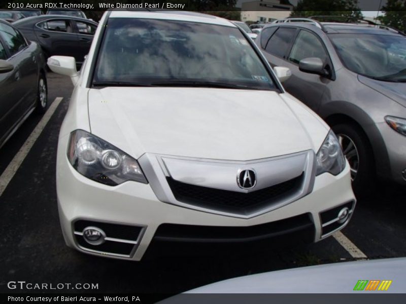 White Diamond Pearl / Ebony 2010 Acura RDX Technology