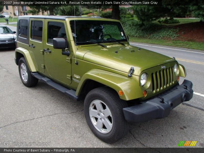 Rescue Green Metallic / Dark Slate Gray/Medium Slate Gray 2007 Jeep Wrangler Unlimited Sahara 4x4