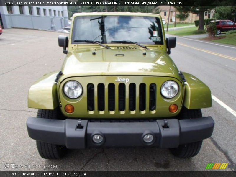 Rescue Green Metallic / Dark Slate Gray/Medium Slate Gray 2007 Jeep Wrangler Unlimited Sahara 4x4