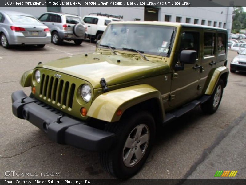 Rescue Green Metallic / Dark Slate Gray/Medium Slate Gray 2007 Jeep Wrangler Unlimited Sahara 4x4