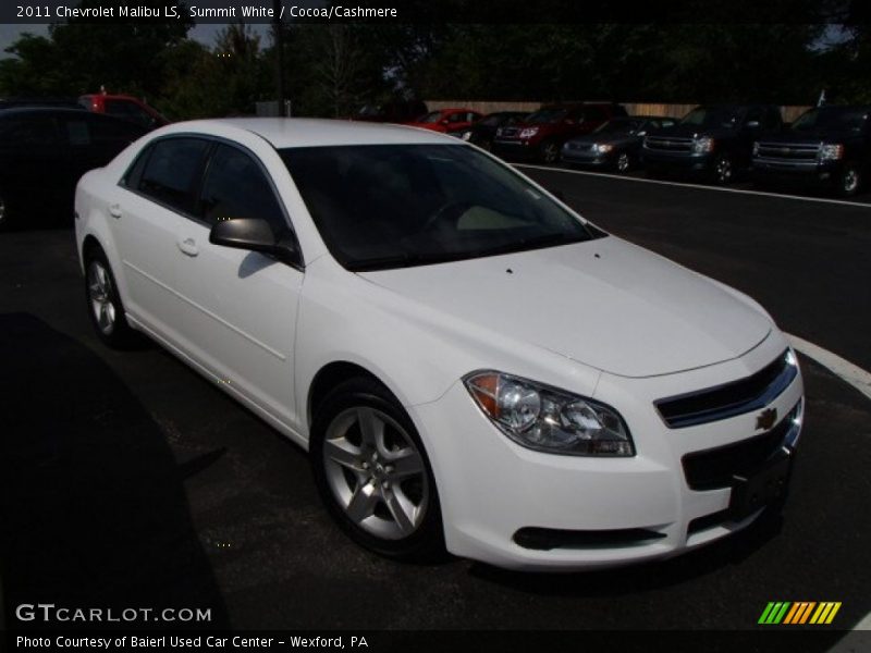 Summit White / Cocoa/Cashmere 2011 Chevrolet Malibu LS