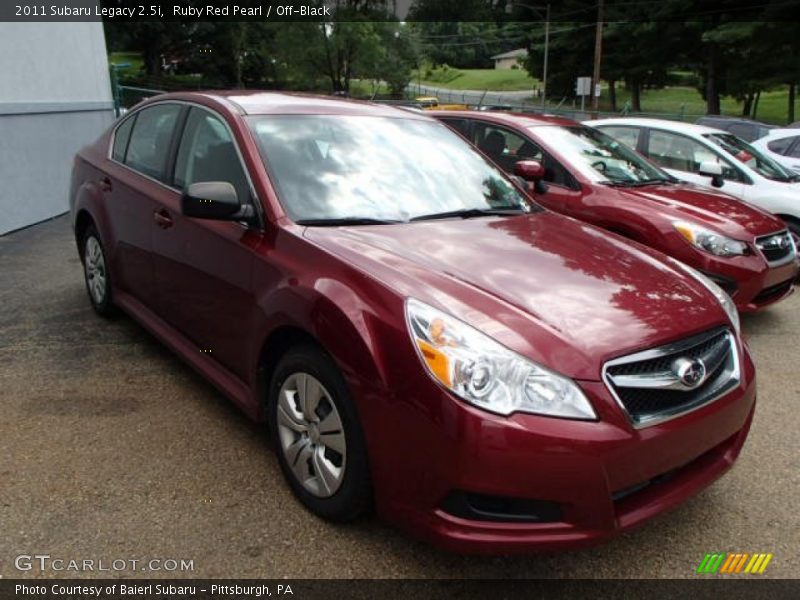 Ruby Red Pearl / Off-Black 2011 Subaru Legacy 2.5i