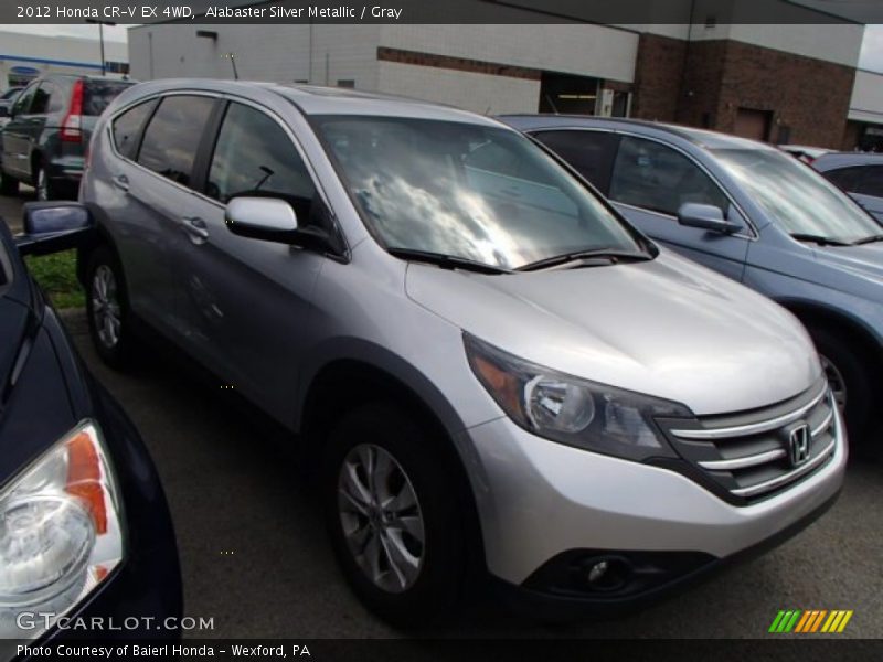 Alabaster Silver Metallic / Gray 2012 Honda CR-V EX 4WD