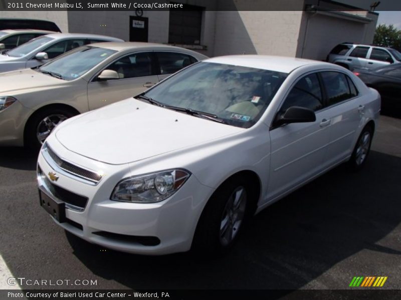 Summit White / Cocoa/Cashmere 2011 Chevrolet Malibu LS