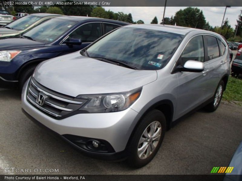 Alabaster Silver Metallic / Gray 2012 Honda CR-V EX 4WD