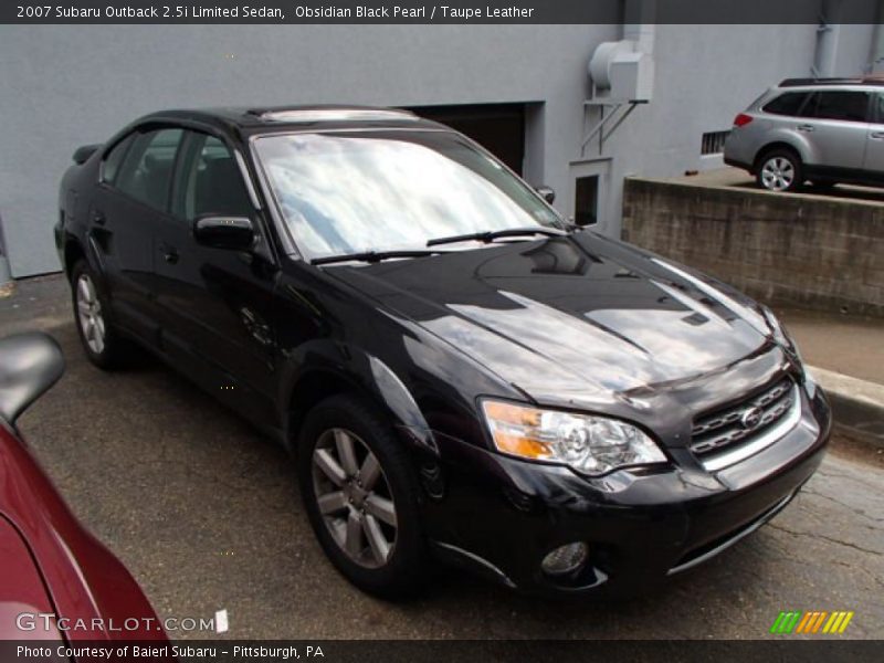 Obsidian Black Pearl / Taupe Leather 2007 Subaru Outback 2.5i Limited Sedan