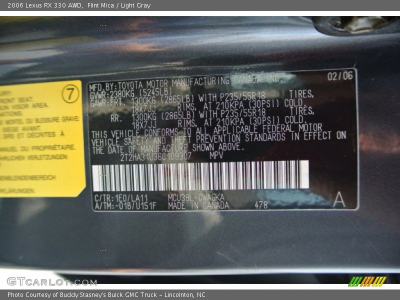 Flint Mica / Light Gray 2006 Lexus RX 330 AWD