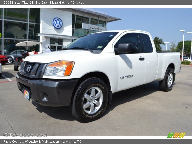 Blizzard White / Charcoal 2008 Nissan Titan SE King Cab