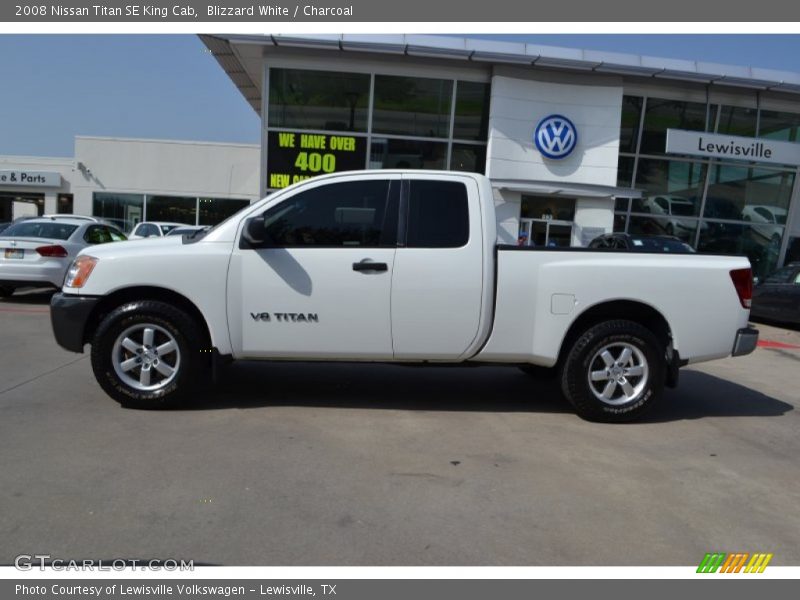 Blizzard White / Charcoal 2008 Nissan Titan SE King Cab