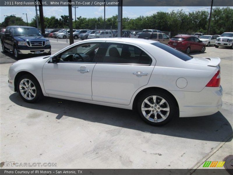 White Platinum Tri-Coat / Ginger Leather 2011 Ford Fusion SEL V6