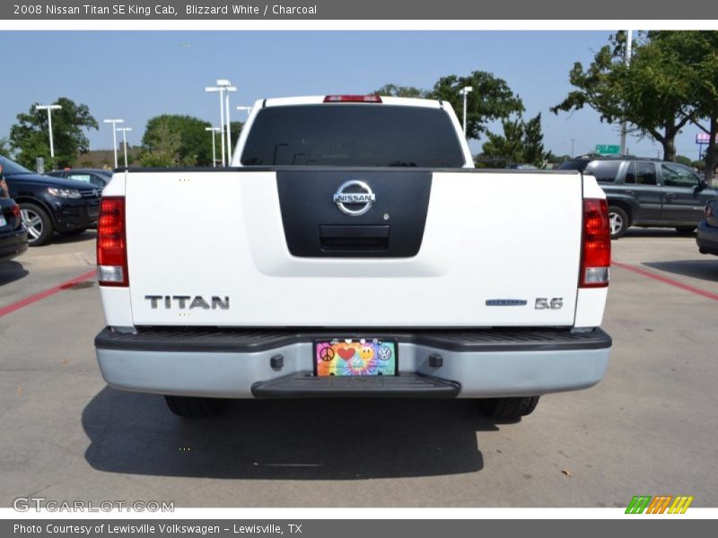 Blizzard White / Charcoal 2008 Nissan Titan SE King Cab