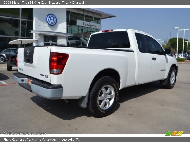 Blizzard White / Charcoal 2008 Nissan Titan SE King Cab