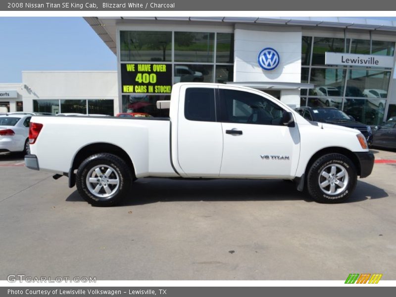 Blizzard White / Charcoal 2008 Nissan Titan SE King Cab