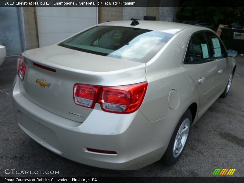 Champagne Silver Metallic / Jet Black/Titanium 2013 Chevrolet Malibu LS