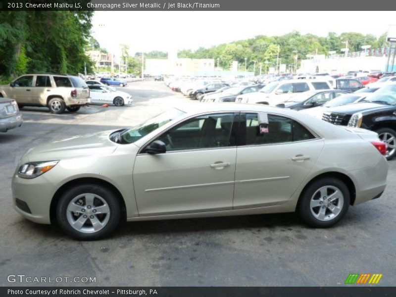 Champagne Silver Metallic / Jet Black/Titanium 2013 Chevrolet Malibu LS