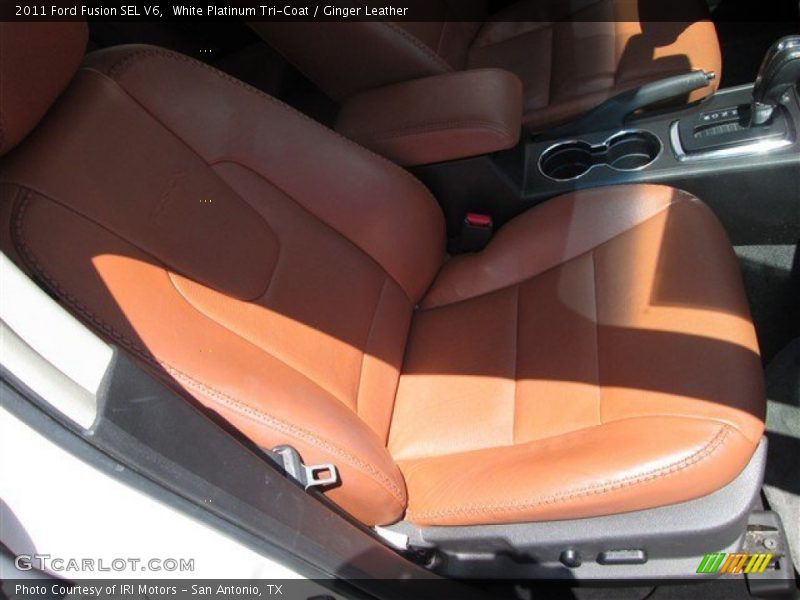 White Platinum Tri-Coat / Ginger Leather 2011 Ford Fusion SEL V6
