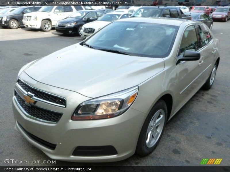 Champagne Silver Metallic / Jet Black/Titanium 2013 Chevrolet Malibu LS