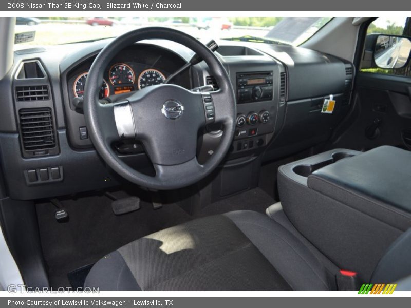 Blizzard White / Charcoal 2008 Nissan Titan SE King Cab