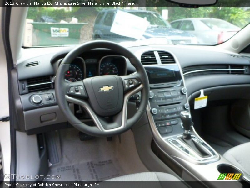 Champagne Silver Metallic / Jet Black/Titanium 2013 Chevrolet Malibu LS