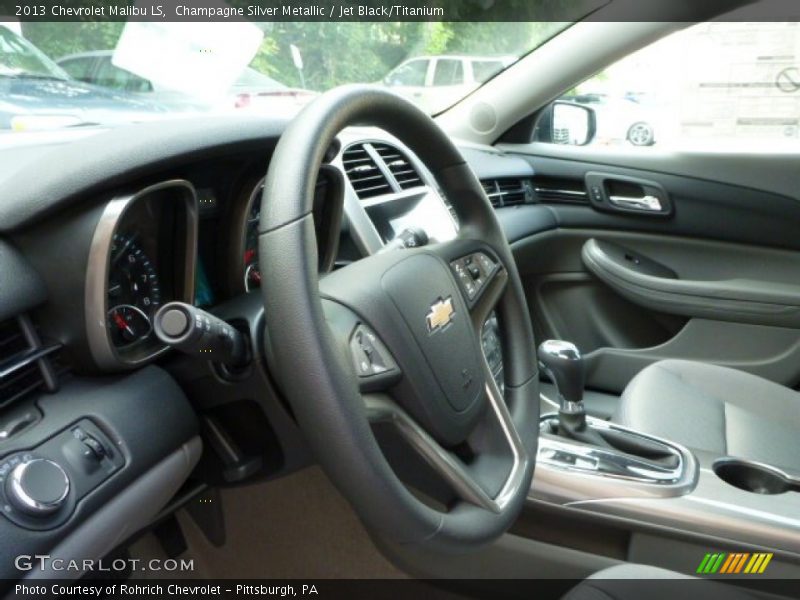 Champagne Silver Metallic / Jet Black/Titanium 2013 Chevrolet Malibu LS