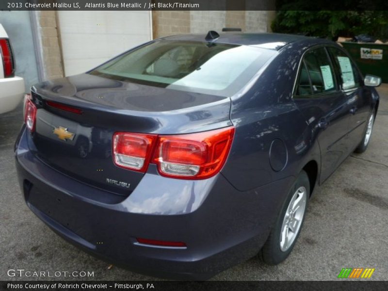 Atlantis Blue Metallic / Jet Black/Titanium 2013 Chevrolet Malibu LS