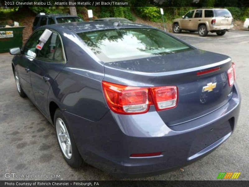 Atlantis Blue Metallic / Jet Black/Titanium 2013 Chevrolet Malibu LS