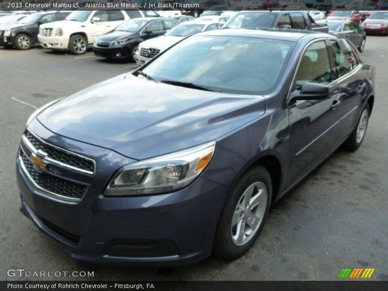 Atlantis Blue Metallic / Jet Black/Titanium 2013 Chevrolet Malibu LS