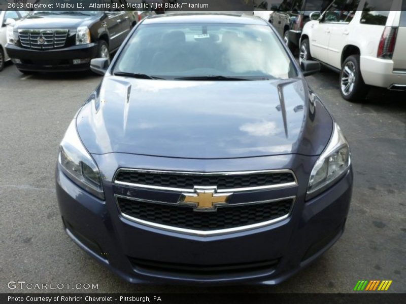 Atlantis Blue Metallic / Jet Black/Titanium 2013 Chevrolet Malibu LS