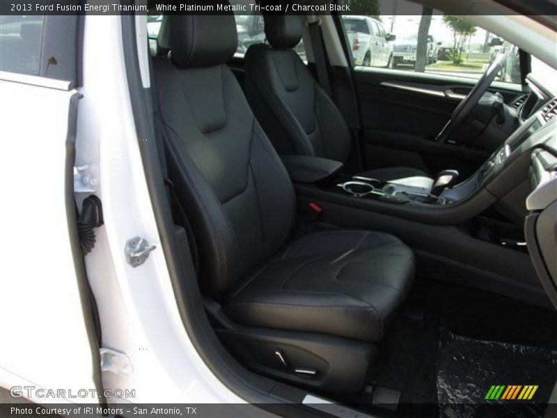 White Platinum Metallic Tri-coat / Charcoal Black 2013 Ford Fusion Energi Titanium