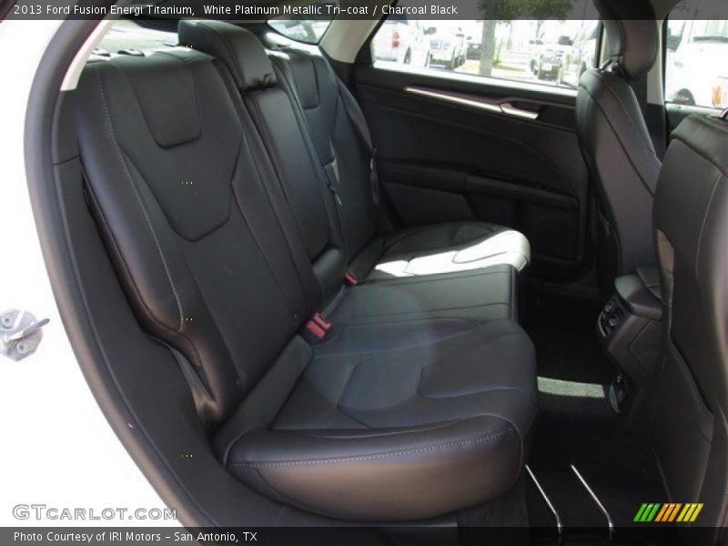 White Platinum Metallic Tri-coat / Charcoal Black 2013 Ford Fusion Energi Titanium