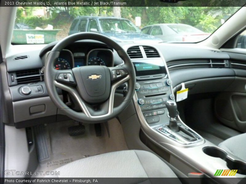 Atlantis Blue Metallic / Jet Black/Titanium 2013 Chevrolet Malibu LS