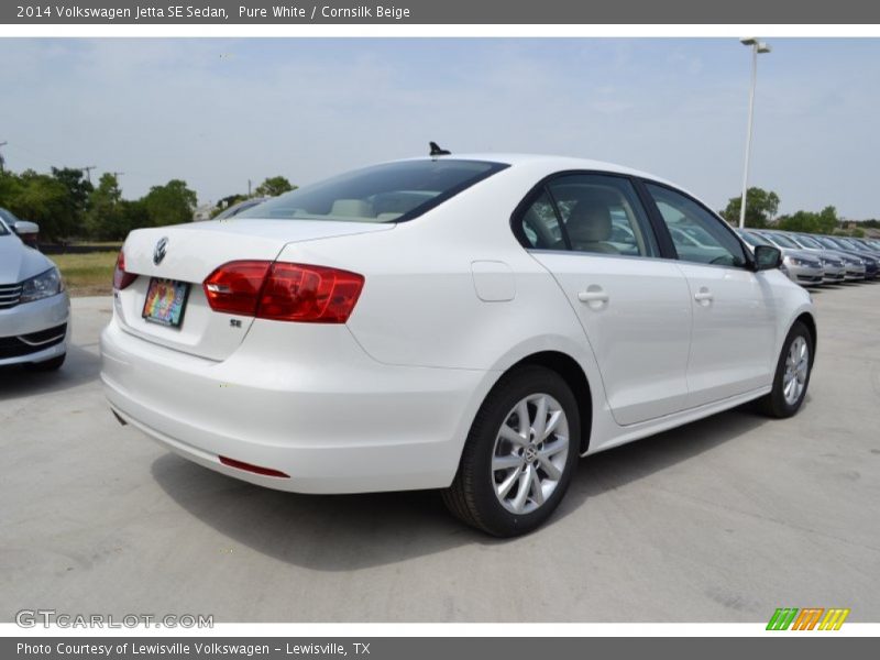 Pure White / Cornsilk Beige 2014 Volkswagen Jetta SE Sedan