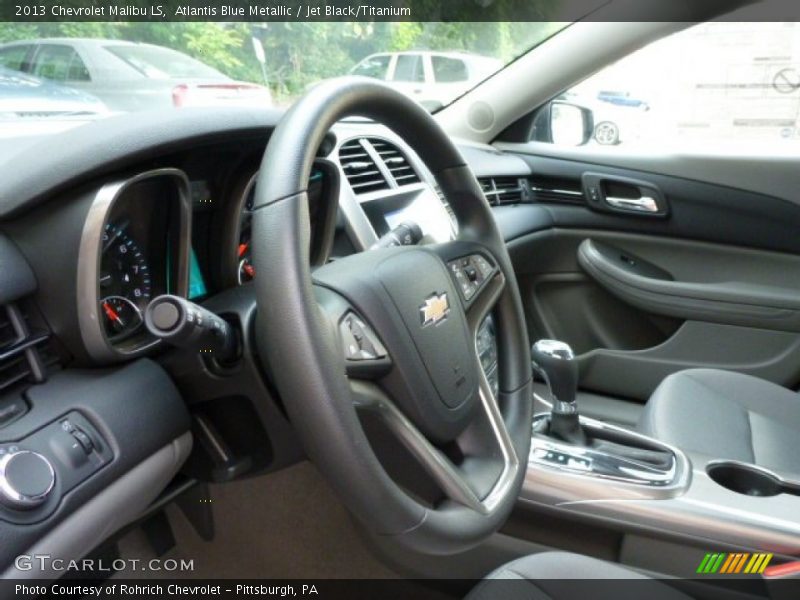 Atlantis Blue Metallic / Jet Black/Titanium 2013 Chevrolet Malibu LS